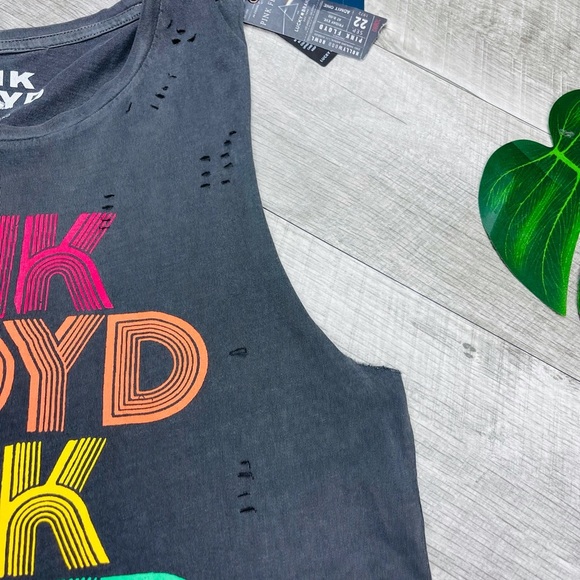 NWT LUCKY BRAND PINK FLOYD DISTRESS SLEEVELESS TEE - Picture 2 of 6